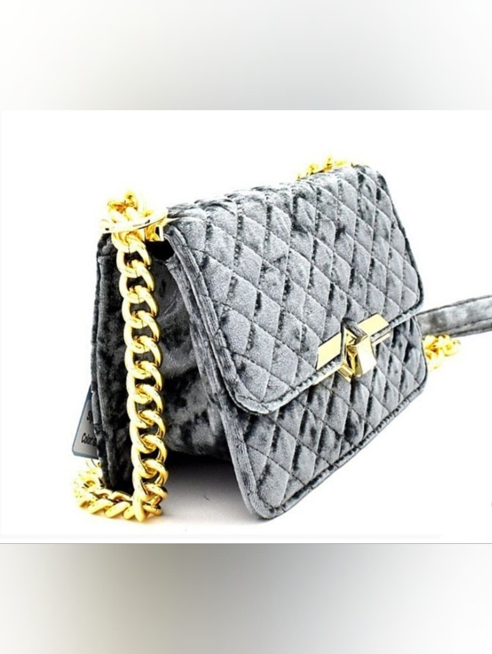 Dream Control Quilted Velvet Shoulder Bag